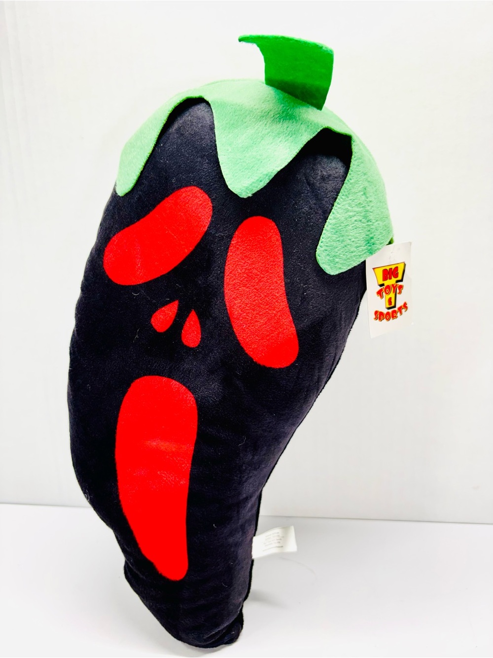 12" Scream Ghost Face Chili Pepper Black Red Stuffed Hot Ghost Pepper Plush Doll